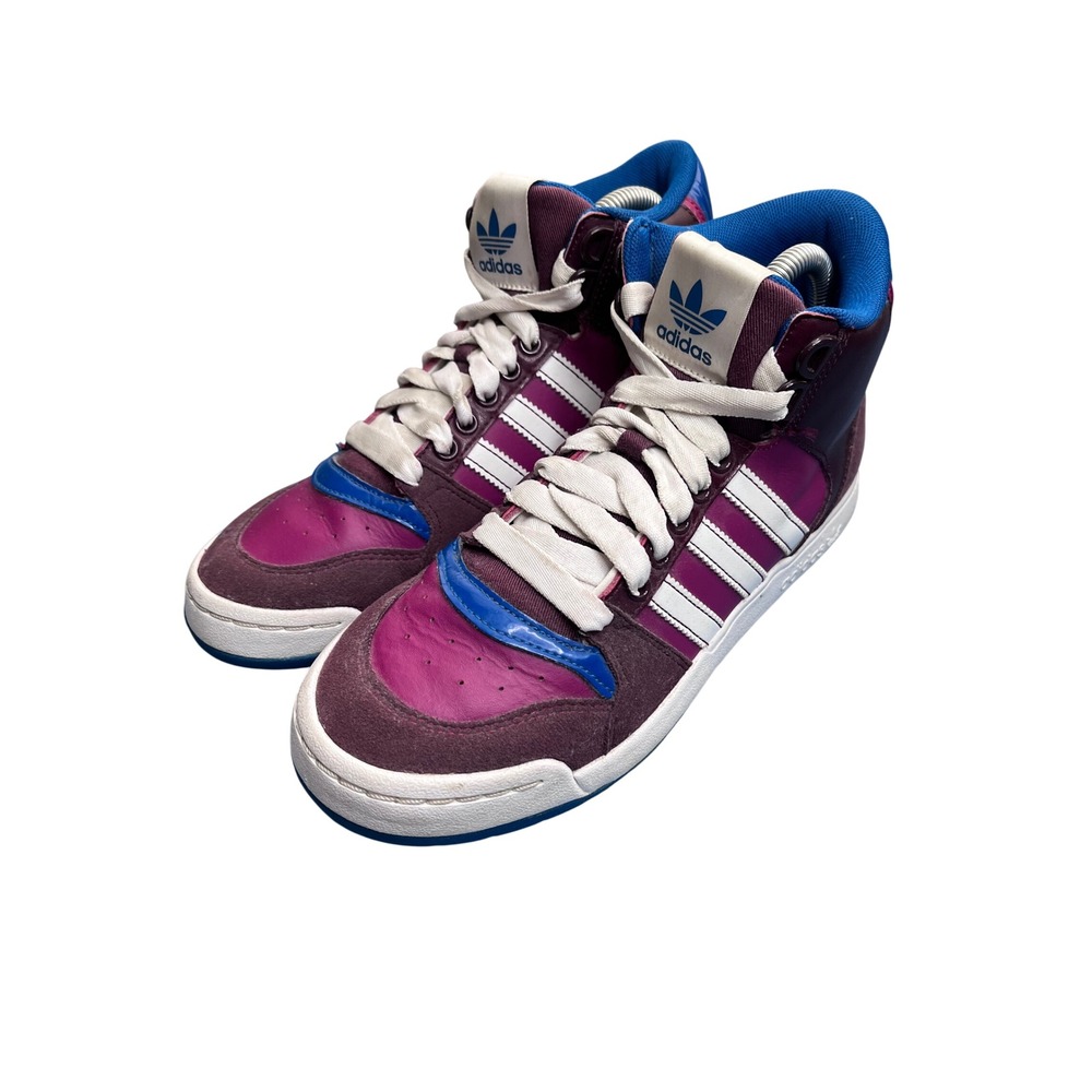Adidas Originals Extaball High Top Sneakers Purple Blue G61141 Womens 6.5